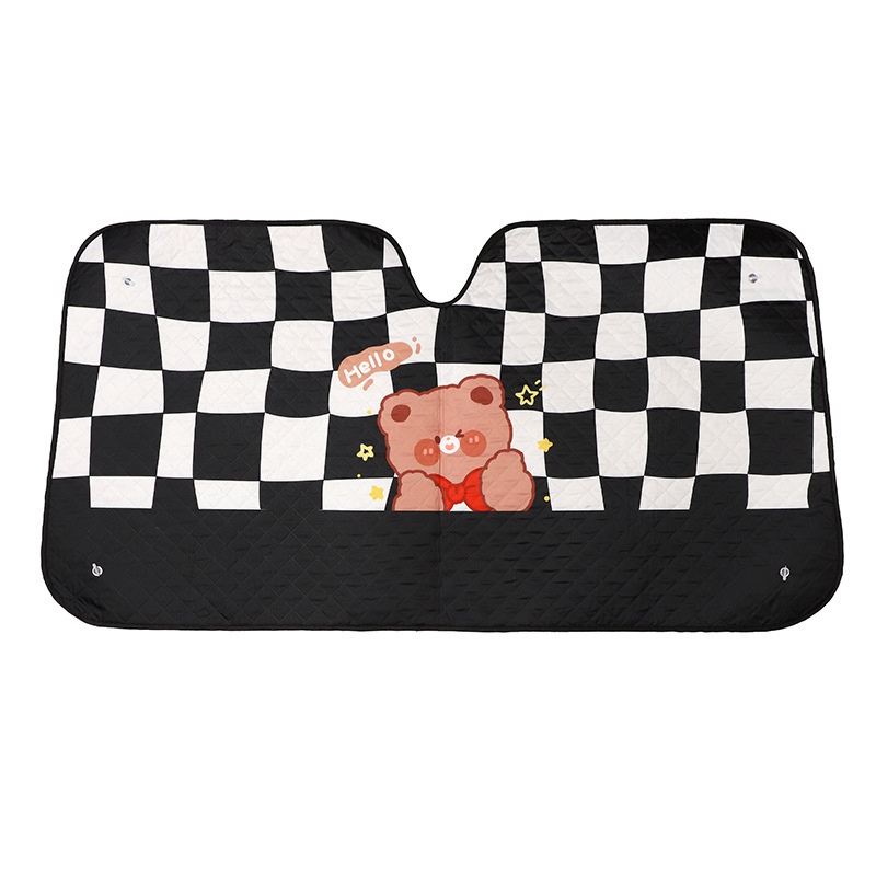 Tấm Che Nắng Cách Nhiệt Họa Tiết Hoạt Hình Trang Trí Nội Thất Xe Hơi