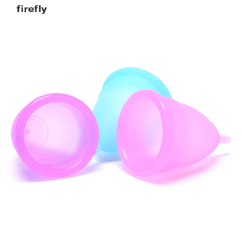 Set 2 Cốc Nguyệt San Bằng Silicon Mềm Kích Thước Lớn Và Nhỏ Có Thể Tái Sử Dụng