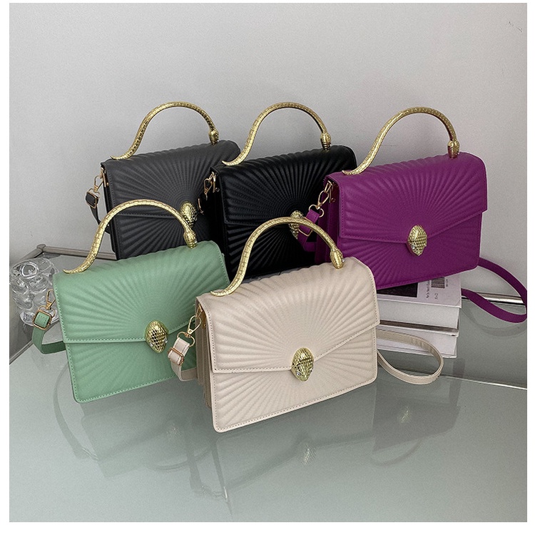 Túi Xách JASMIN NOIR Tote Hai Dây Có Khóa In Họa Tiết Sọc Thời Trang Dành Cho Nữ