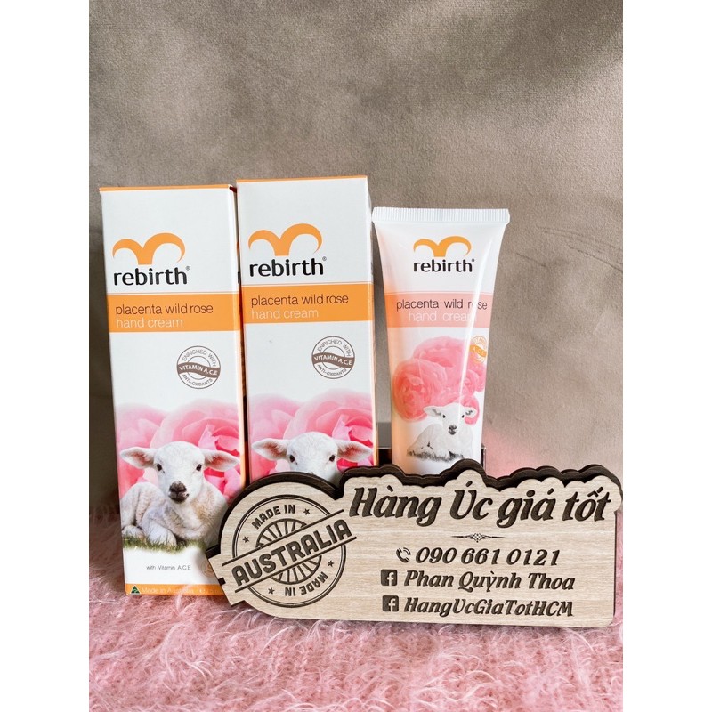 Kem dưỡng da tay Rebirth Placenta Wild Rose Hand Cream (75ml) Úc | BigBuy360 - bigbuy360.vn