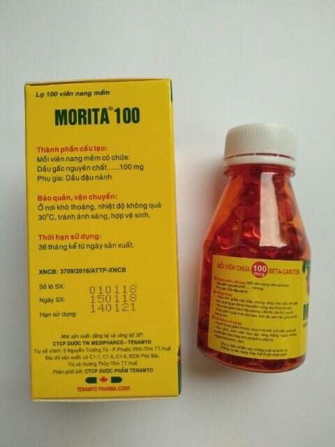 Viên uống dầu gấc Morita hộp 100 viên