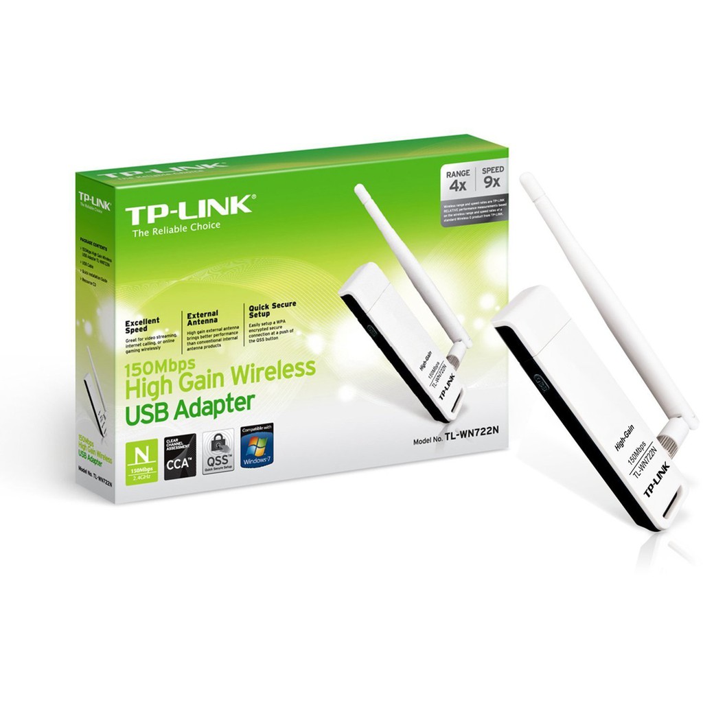 USB kết nối Wi-Fi TP-LINK TL-WN722N Chuẩn N 150Mbps