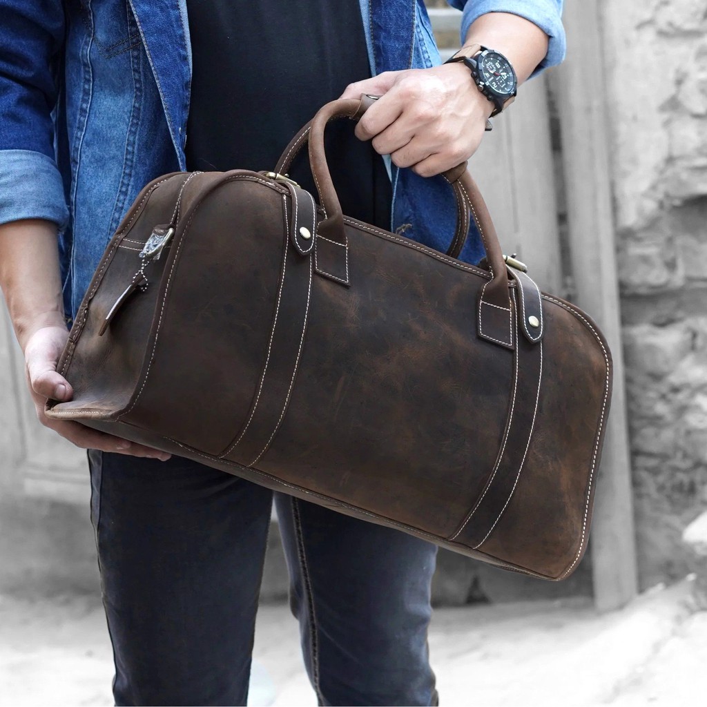 TÚI XÁCH DU LỊCH DA BÒ NHỎ GỌN - 114072