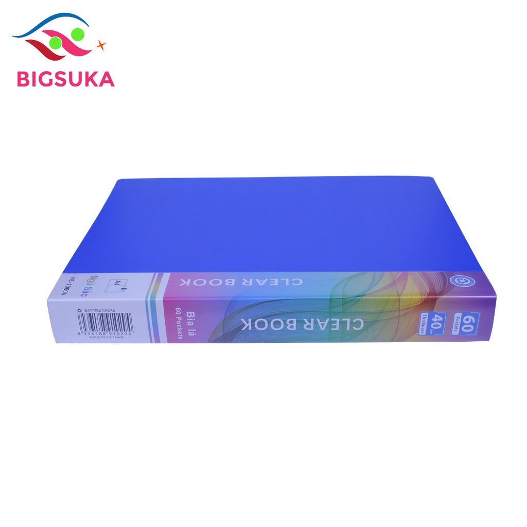 Bìa lá A4 nhựa nhiều lá Ngũ Sắc 20 - 40 - 60 lá SUKADO BIANS01