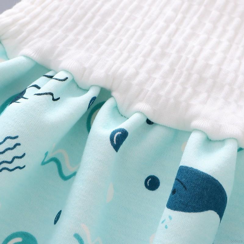 BOBORA Chân Váy Cotton Eo Cao Chống Thấm Nước Tiện Dụng Cho Bé Từ 0-12 Tuổi