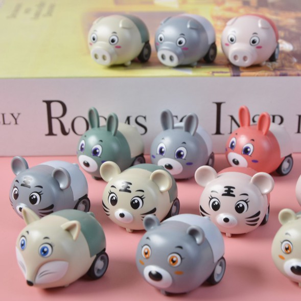 [MẪU MỚI] Đồ Chơi Trẻ Em Xe Thú Mô Hình Chạy Trớn Bánh Đà Dễ Thương - NHỰA ABS LOẠI TỐT