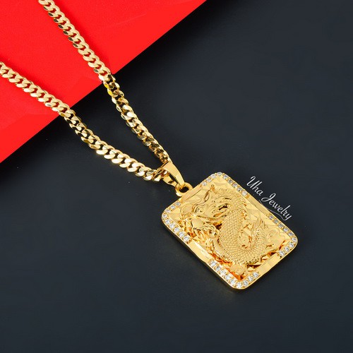 Mặt dây chuyền rồng Mạ Vàng 18K Cao Cấp UHA - Hàng Mới Về ( Giá Tốt Nhất ) M579