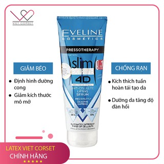 Kem tan mỡ chống rạn Eveline Slim Extreme 4D Tinh Thể Kim Cương - Chính hãng - Săn Chắc Da, Thu Nhỏ Tế Bào Mỡ