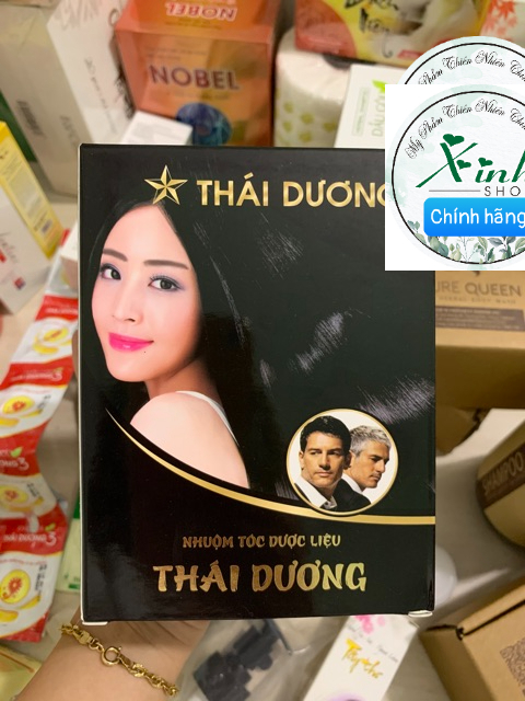 Nhuộm tóc thái dương màu đen truyền thống  và bán lẻ 1 gói