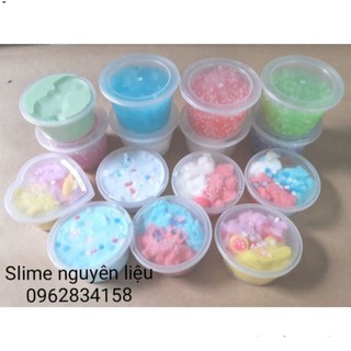 Freeship 50K 💥 Slime Chất Nhờn Ma Quái : Slime mây slime bơ slime xốp slime basic... kèm màu, cốm ảnh thật tự chụp