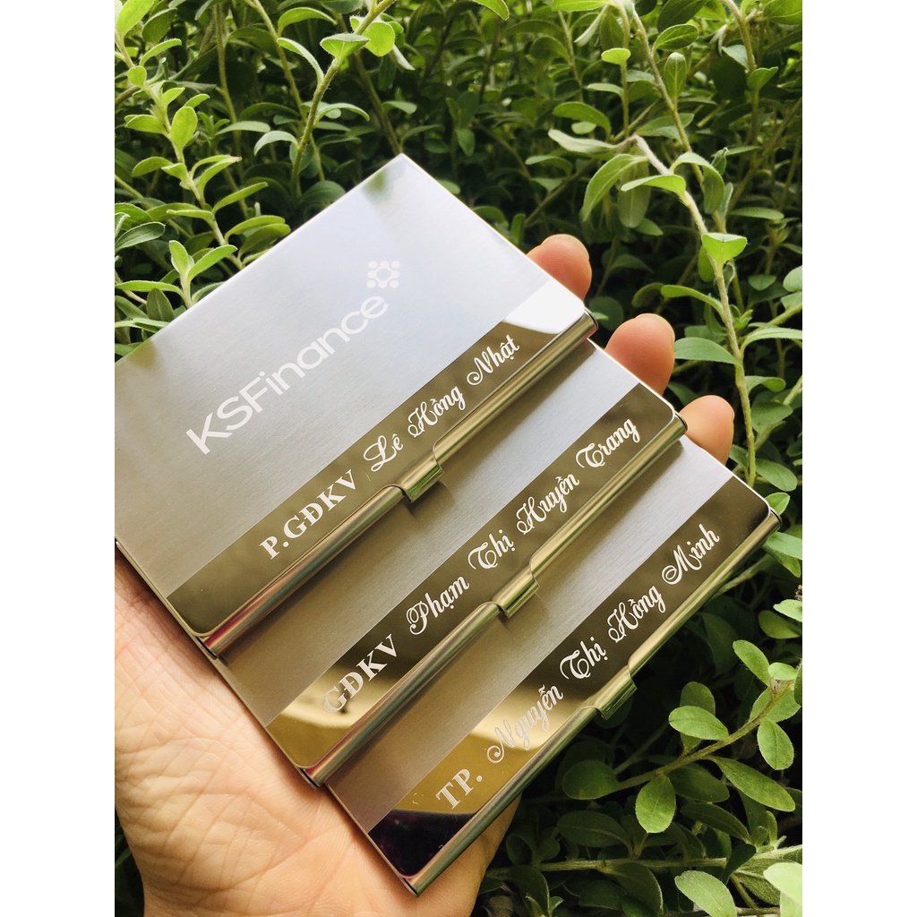 Ví đựng thẻ namecard bằng inox khắc tên theo yêu cầu, hộp đựng danh thiếp cao cấp dành cho nam nữ