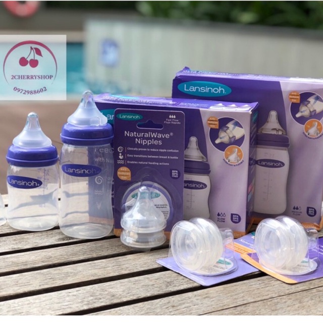Bình sữa Lansinoh Momma 160ml 240ml