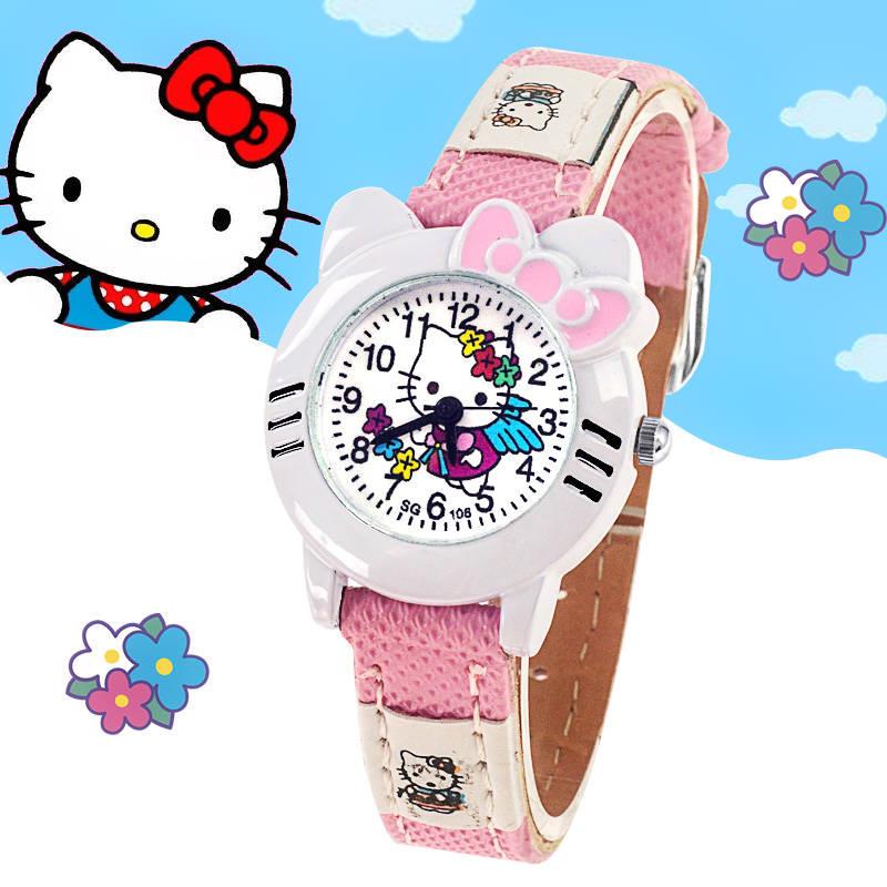 Đồng Hồ Trẻ Em KITTY1 Hình Hello Kitty cho bé gái (Hình Chụp Thật) _ Chuyên sỉ