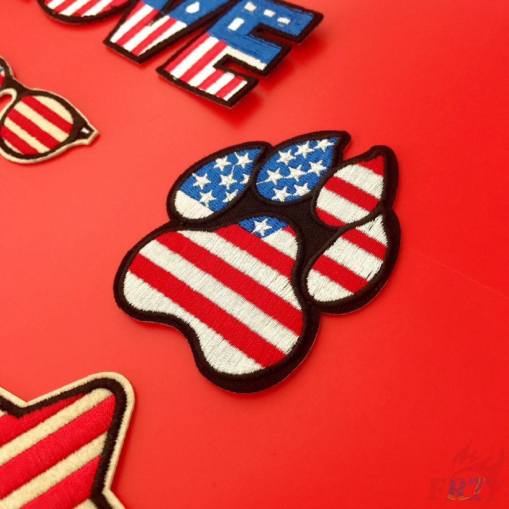 ☸ VSCO - Stars Flag Series Patch ☸ 1Pc Diy Sew on Iron on Badges Patches Apparel Appliques