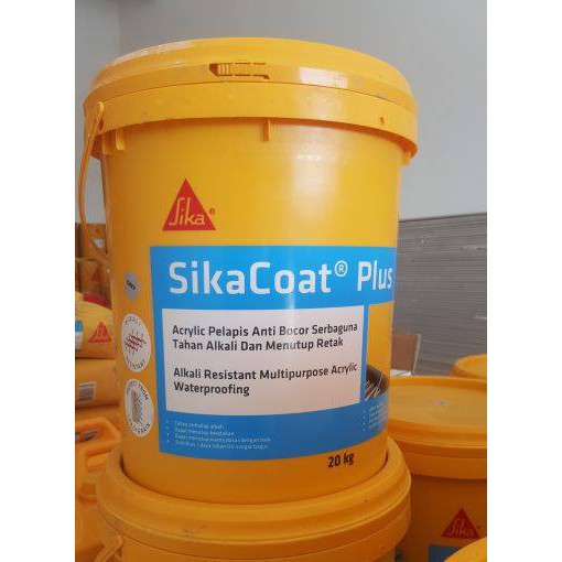 Sikacoat Plus (Thùng 20kg) - Màng chống thấm đàn hồi đa năng thi công lỏng kháng Axit gốc ACRYLIC