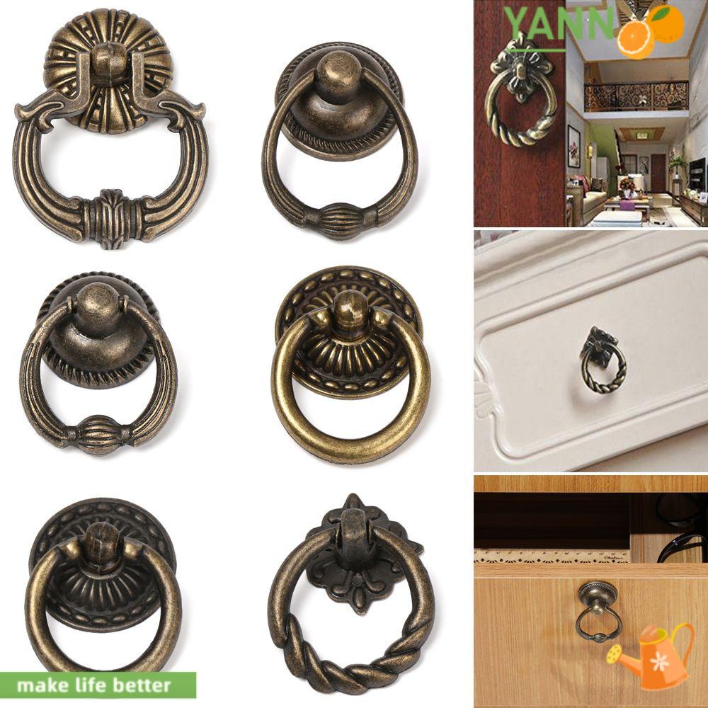 1 Tay Nắm Cửa Tủ Quần Áo Đa Năng Họa Tiết Phong Cách Châu Âu Retro