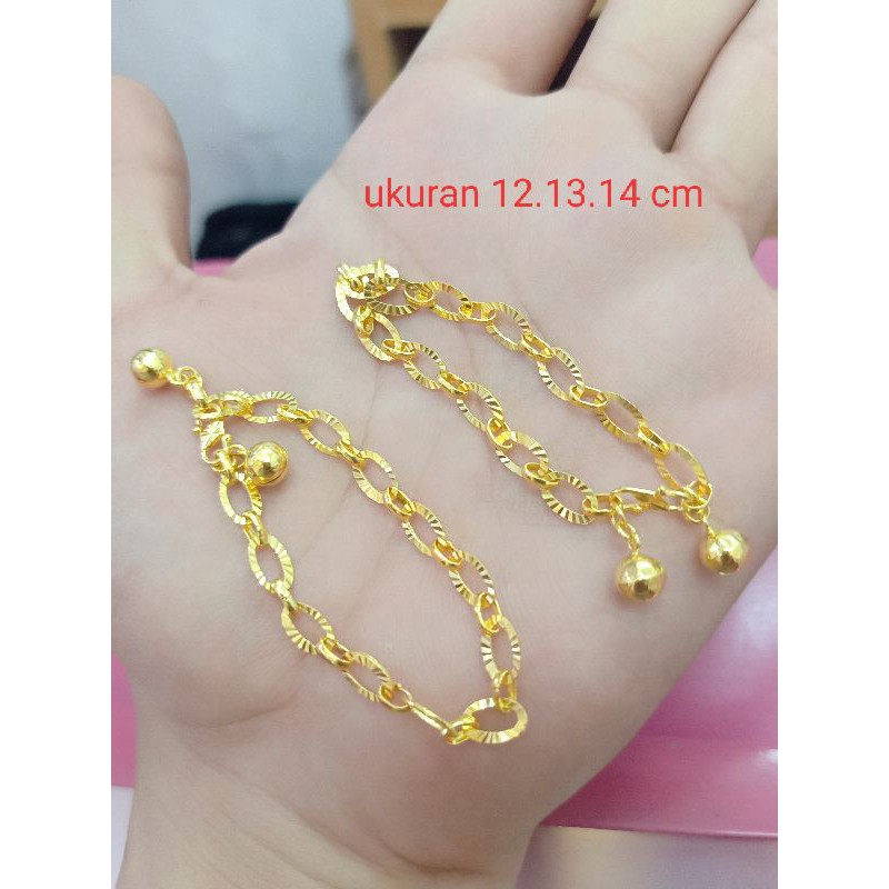 Lắc Tay Mạ Vàng 24k Xinh Xắn Dành Cho Bé 925