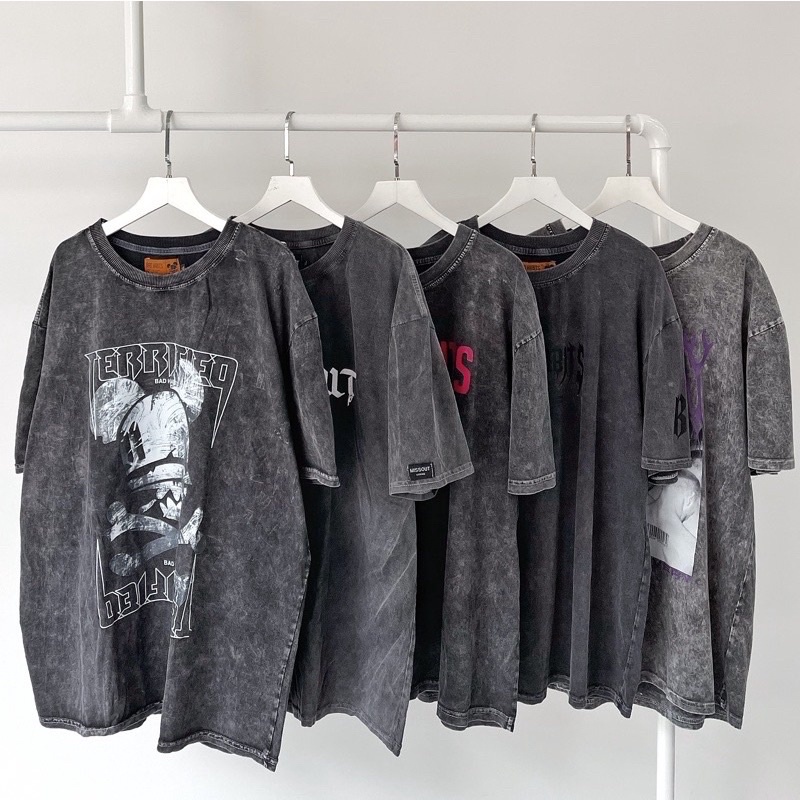 Áo Thun Loang Cotton TERRIFIED Ulzzang Unisex [ Kèm ảnh thật ]