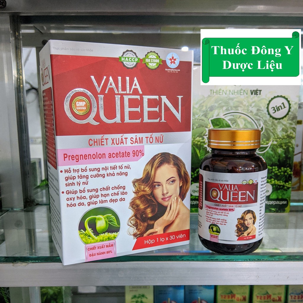 Viên Uống Tăng Nội Tiết Tố Nữ ❤️ CHÍNH HÃNG ❤️ Valia Queen 30 viên tăng cường sức khỏe sinh lý phái nữ [FreeShip]