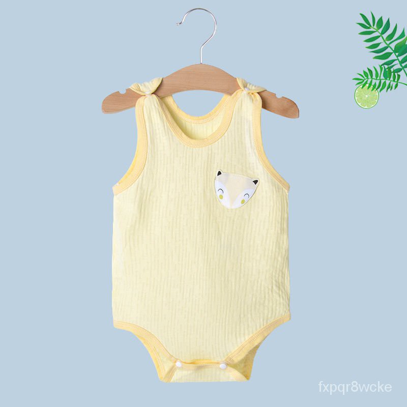 Có Tay Cho Bé Bodysuit Bé Nam Và Nữ Mùa Hè Áo Tam Giác Quần Áo Trẻ Sơ Sinh, Quần Áo Rắm Leo Núi