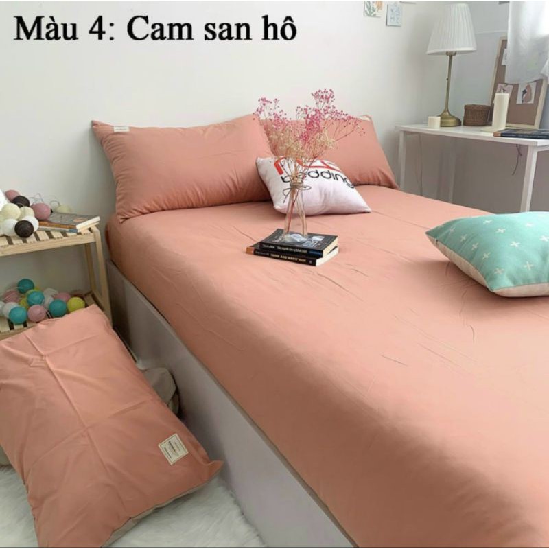 Set 3 món ga gối cotton tici có sẵn