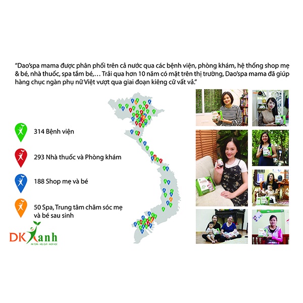 [CHÍNH HÃNG] Nước xông tắm thảo dược cho mẹ sau sinh Dao'spa mama (Hộp 3 lọ 200ml) - CTCP Dược Khoa - 100% thảo mộc