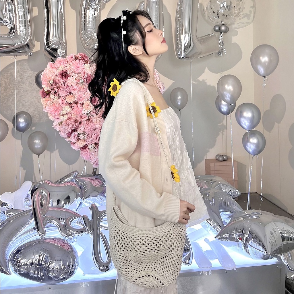 Túi đeo chéo summer hoa cúc Daisy handmade - Onism