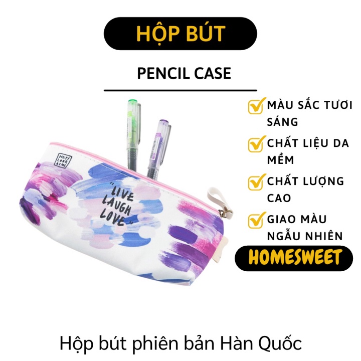 Hộp Bút - Túi Đựng Bút Da Mềm Hình Màu Tô Cho Bé Bảo Quản Dụng Cụ Học Tập 8027