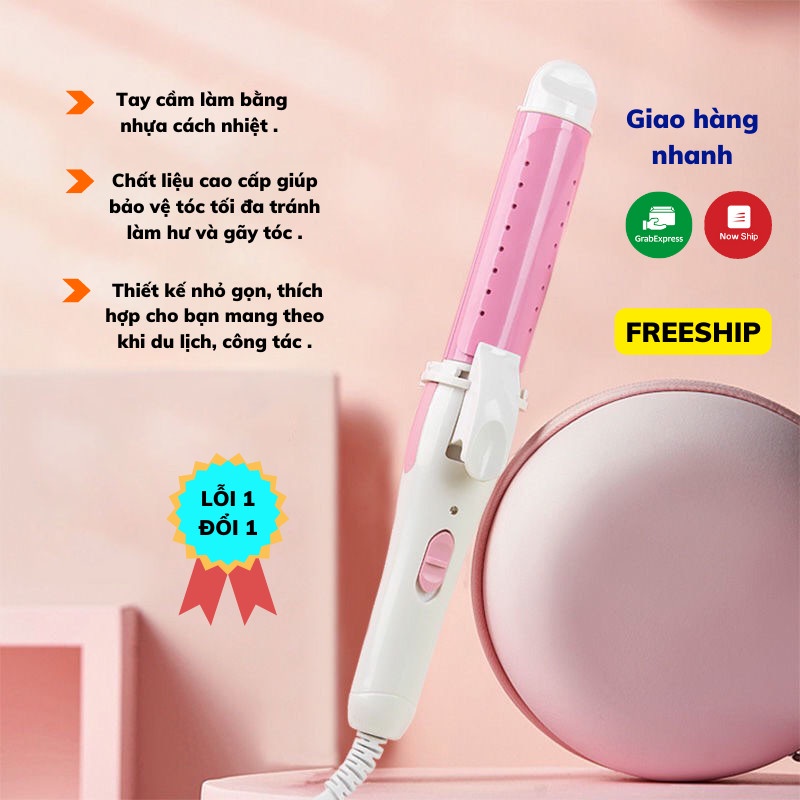 Máy Làm Tóc Máy Uốn Tóc Mini Tạo Kiểu 2in1 Đa Năng Siêu Bền Sun.z