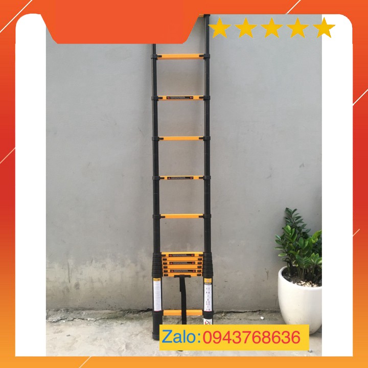 Thang Nhôm Rút Đơn 3.8M, Sơn Tĩnh Điện, Thang Rút Tốt Nhất Thị Trường