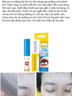 Dưỡng mi Eveline 8in1 của Nga