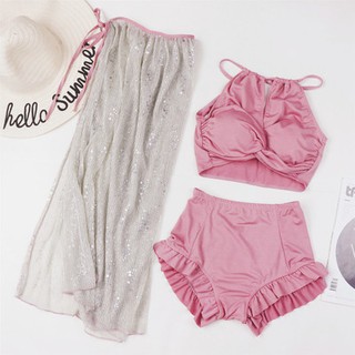 Bikini đồ bơi nữ đi biển 3 mảnh kín đáo dễ thương