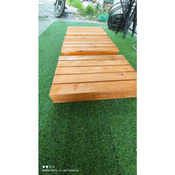 Tổng Hộp gỗ Giường Pallet - pallet làm bàn ghế sofa - Hộp Pallet decor làm giường đã sơn chống mốc