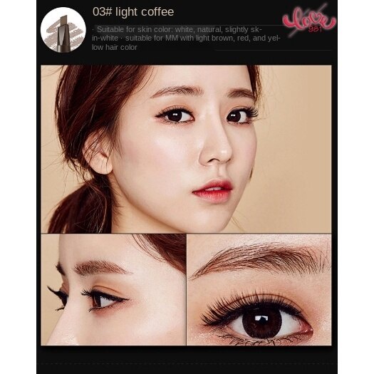 Chì Kẻ Mày Dạng Vặn Kháng Nước Chống Mồ Hôi Và Chống Nhòe Với Đầu Cọ Chải Tiện Dụng