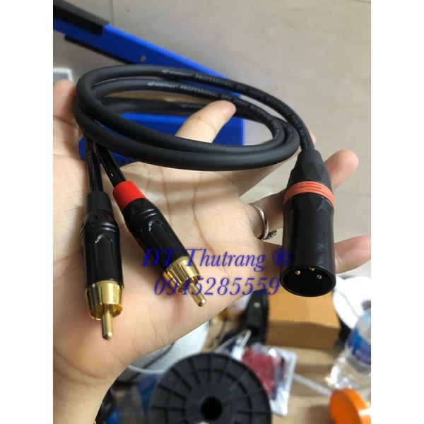 Dây Canon XLR ra 2 av cao cấp Taiwan