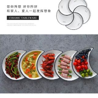 Bố đĩa sứ mặt trăng 5 đĩa