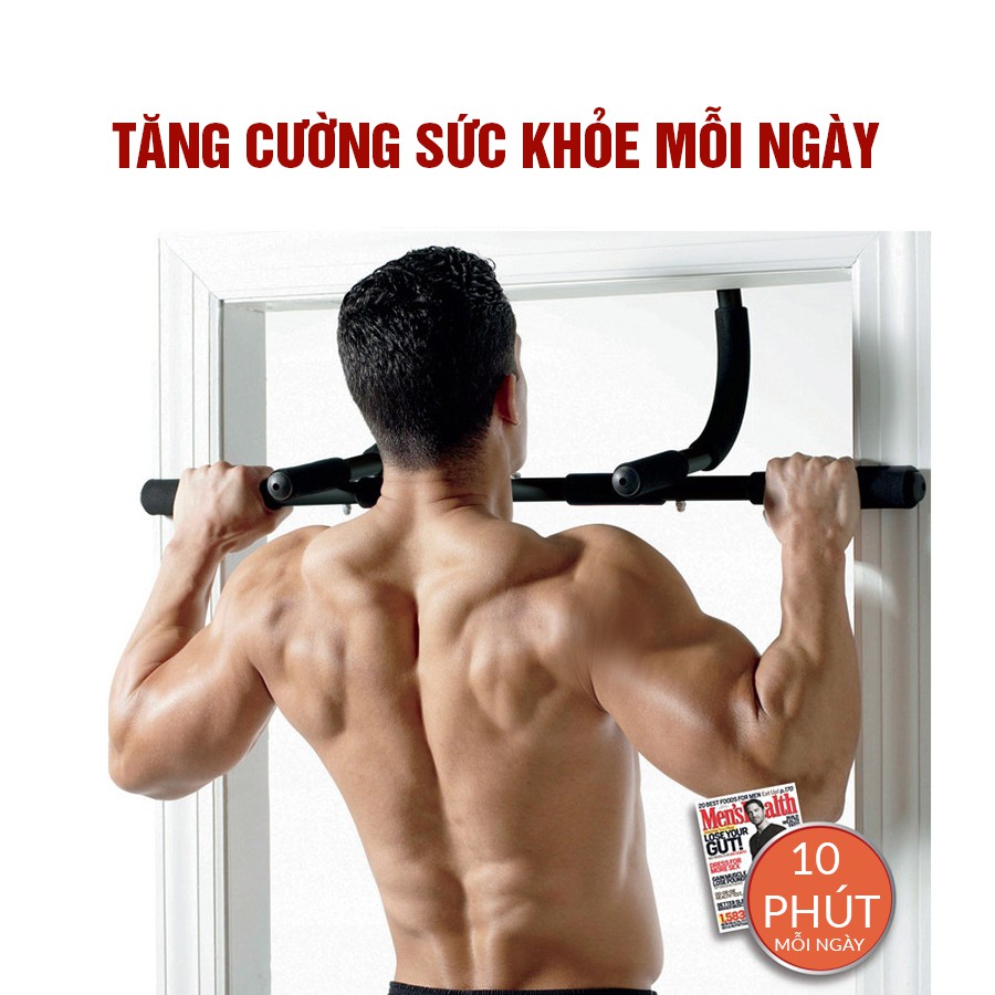 THANH XÀ TẬP ĐƠN GẮN TƯỜNG gắn cửa nhiều cỡ từ 60-130cm- Kích thước tùy chỉnh phù hợp tập gym tại nhà, tăng cơ bắp !