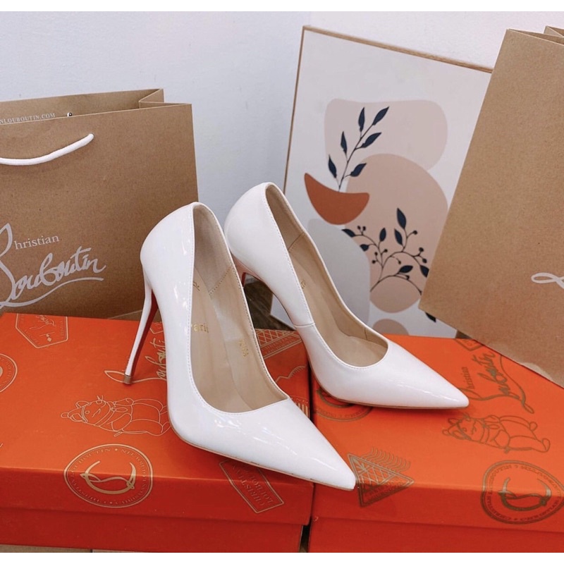 Giày cao gót 10f trơn bóng LBT