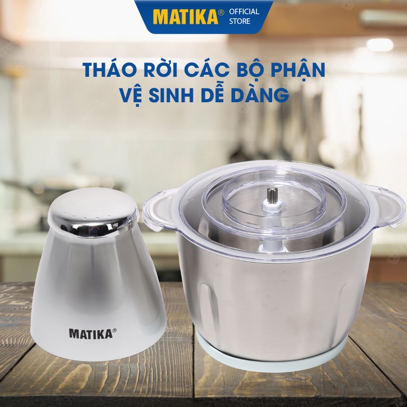 Máy Xay Thịt MATIKA 2L Cối Inox MTK-3225