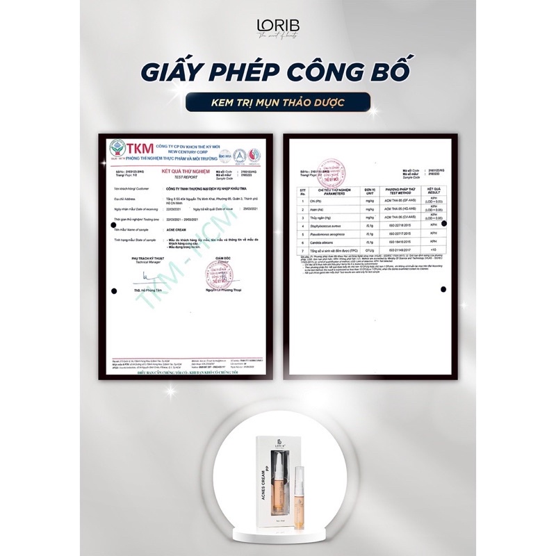 Kem LoriB (tặng kèm sữa rữa mặt 5 ml ) new