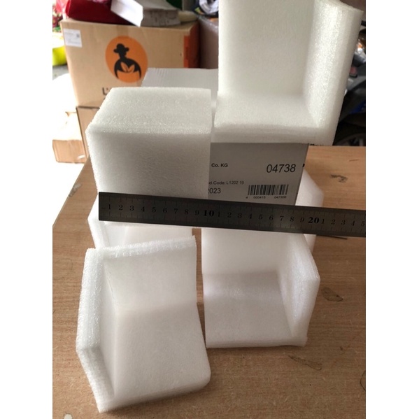 Khay xốp foam góc 3 cạnh 100 x 100 x 100mm bao ngoài, dày 1cm, 2cm, 3cm