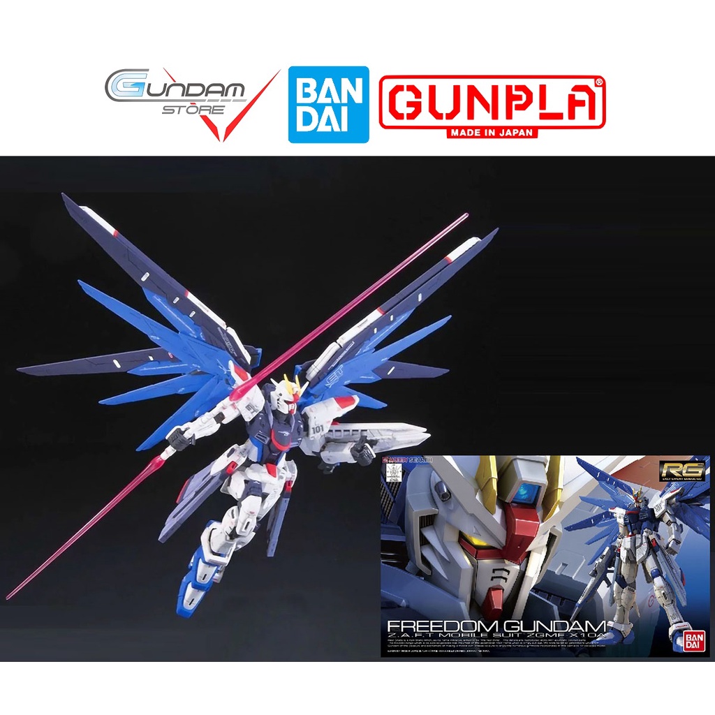 Mô Hình RG Freedom Gundam ZGMF-X10A Seed Destiny 1/144 Real Grade Bandai Đồ Chơi Lắp Ráp Anime Nhật