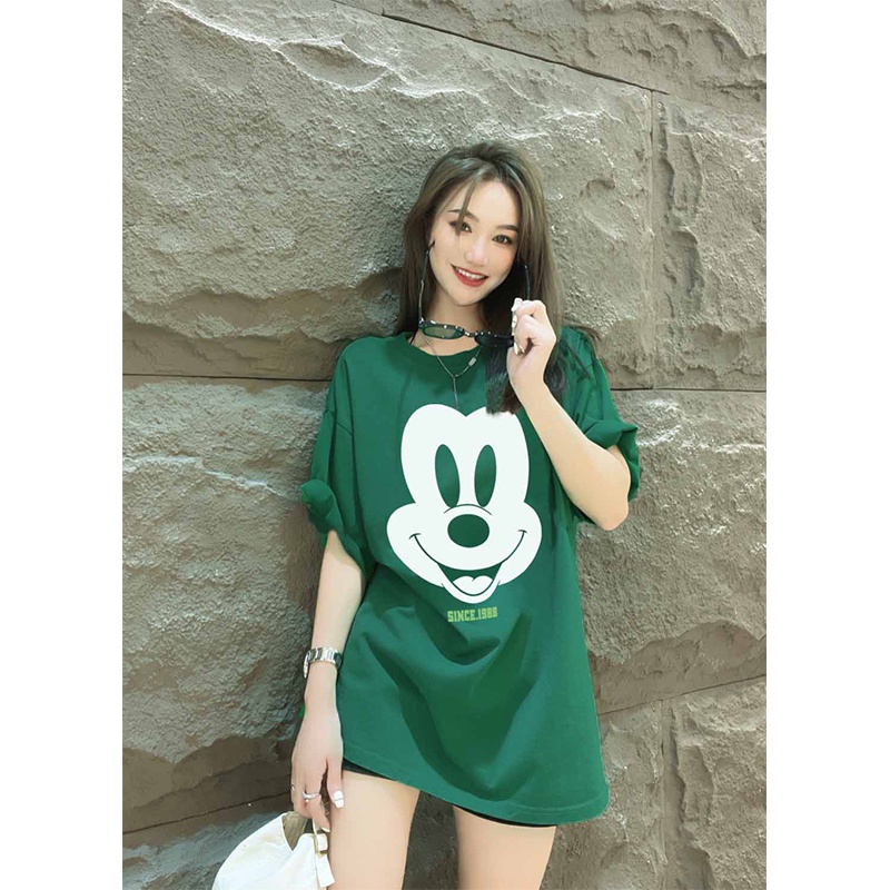 NRVP Áo Thun Tay Ngắn Cổ Tròn Bằng Vải Cotton 100% Nguyên Chất Thời Trang Mùa Hè Dành Cho Nữ Phong Cách Hàn Quốc