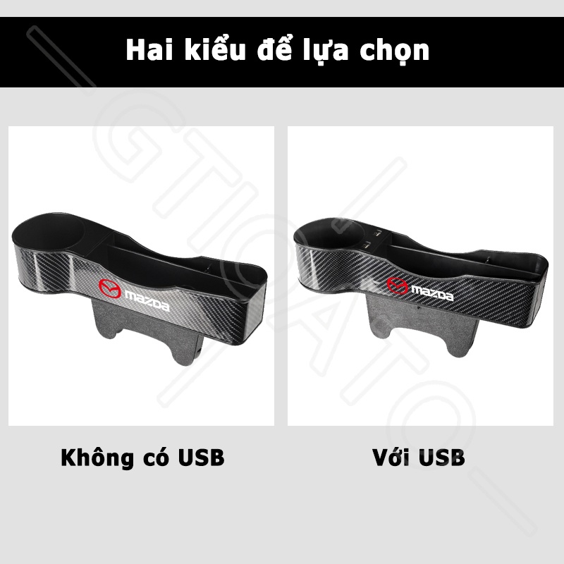 GTIOATO Khay Để Đồ Khe Ghế Ô Tô Khay ĐựNg Đồ Ô Tô Khay Đựng Đồ Khe Ghế Ô Tô Sợi Carbon Đồ Đa Năng Cắm Khe Ghế Ô Tô Khay Đựng Đồ Đa Năng Cắm Khe Ghế Xe Cho Mazda 3 5 CX7 MX5 6 Wagon CX5 2 RX7 CX30 CX-3 CX8 CX3 Atenza BT50 323 Axela CX9 RX8