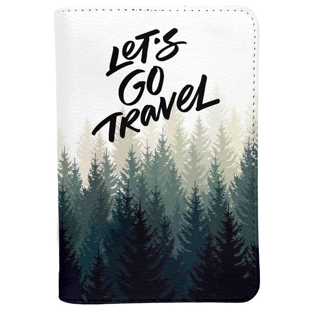 Bao Da Hộ Chiếu LET'S GO TRAVEL - Ví Đựng Passport Du Lịch Độc Đáo - Passport Cover Holder Kiểu Dáng BASIC - PPT029