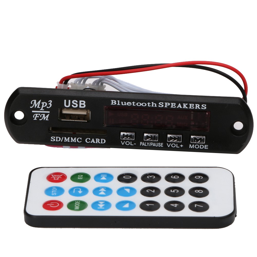 Bộ thu phát nhạc bằng USB, Thẻ nhớ, FM, Bluetooth có Remote điều khiển.