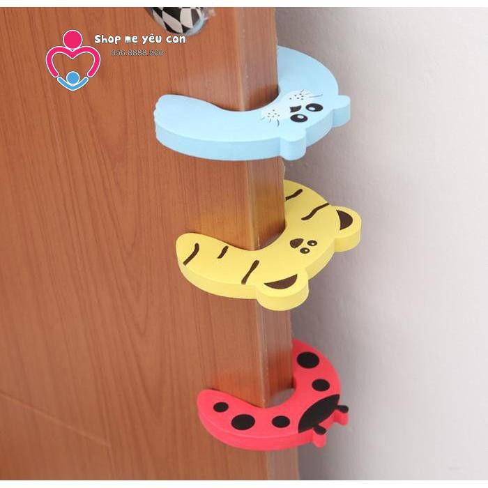 Miếng CHẶN CỬA HÌNH THÚ Đáng Yêu Chống Kẹp/Kẹt Tay Bé - Miếng Xốp Cứng Cáp Chống Va Đập Cửa Sập, Chặn Gió