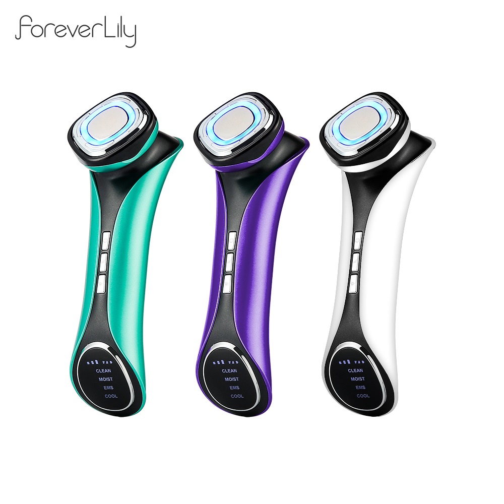 Máy mát xa FOREVERLILY làm trẻ hóa làn da có thể sạc lại Ems và phụ kiện