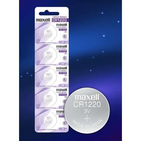 Pin chính hãng Maxell CR1220 Lithium 3V - Made In Japan dành cho đồng hồ, máy tính, smartkey, thiết bị điện tử...