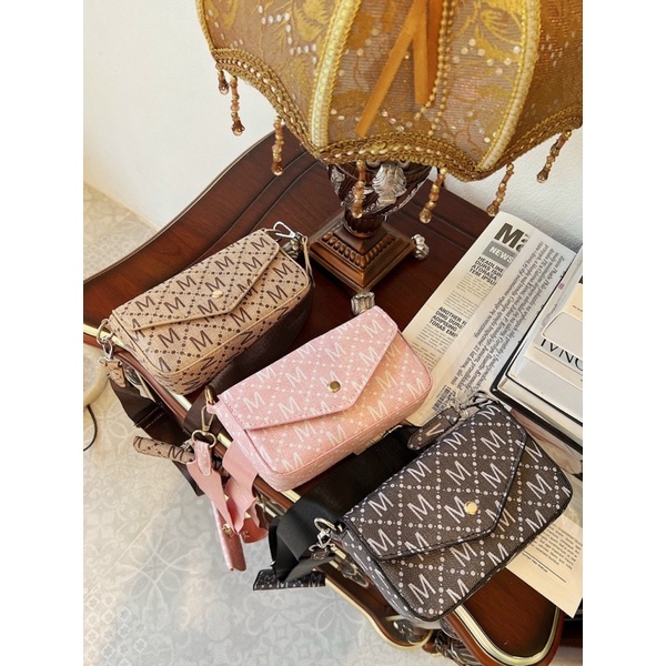 Set Túi Chữ M, Túi Đeo Chéo Bì Thư Size 20cm